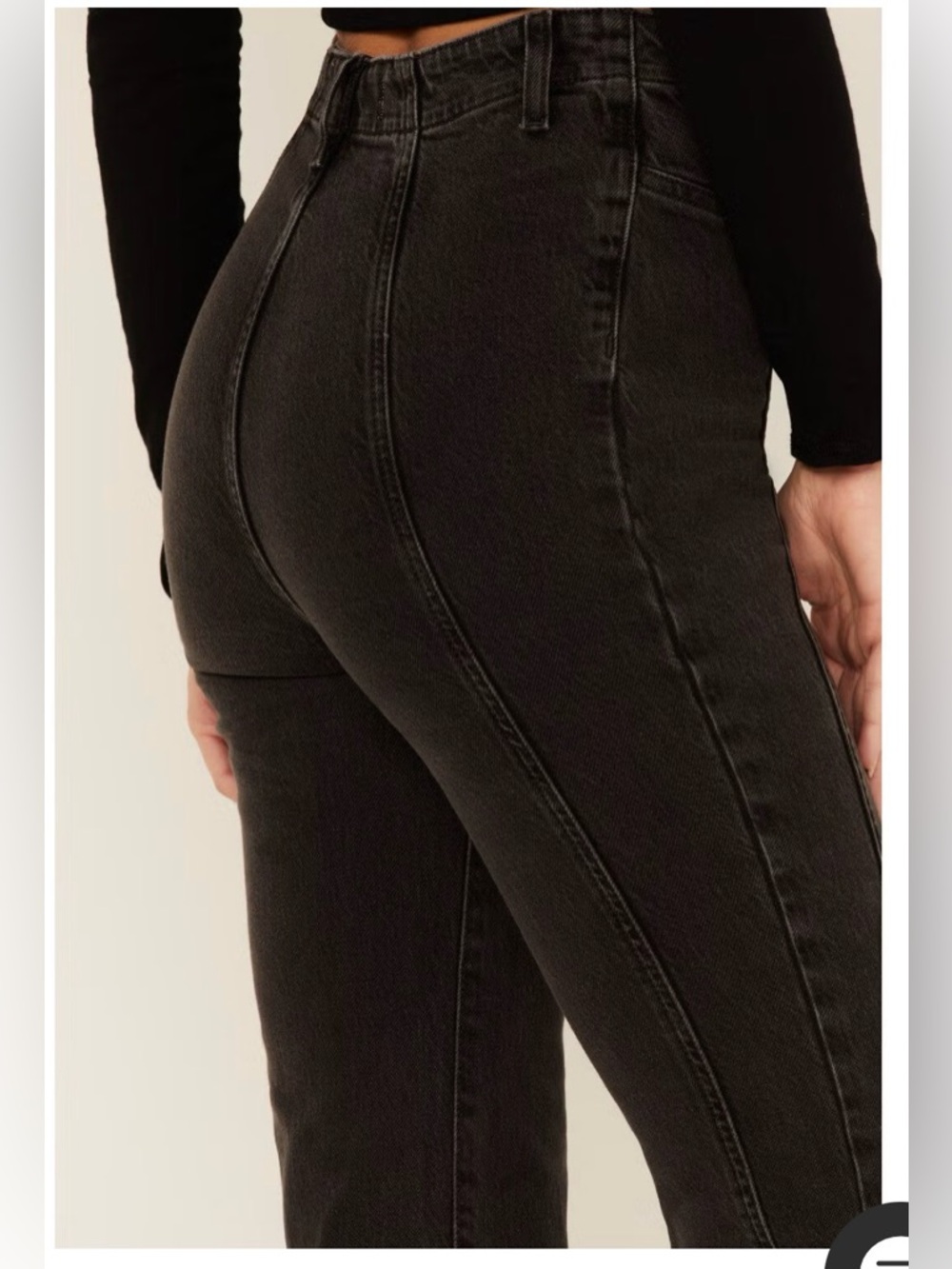 NWT Free People We the Free Florence high rise flare 30 coal - Picture 3 of 15